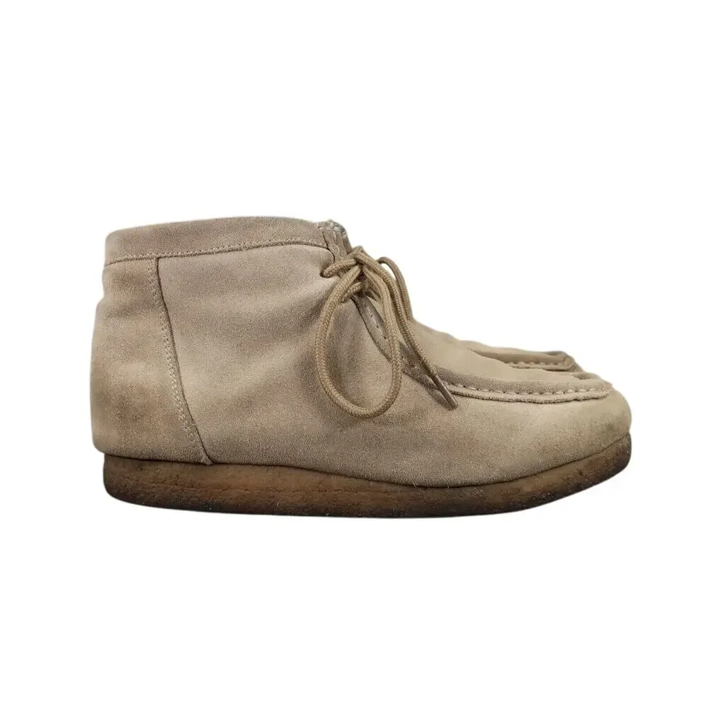 Roper Shoes Mens 7.5 Boots Leather Casual Gum Sticker Moc Toe Comfort Western